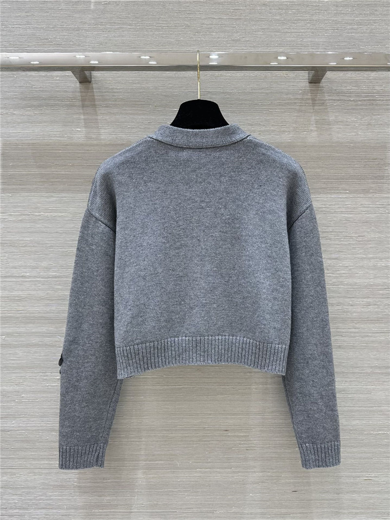 Va1e*ntin0 3d mesh flower small cardigan replica clothing