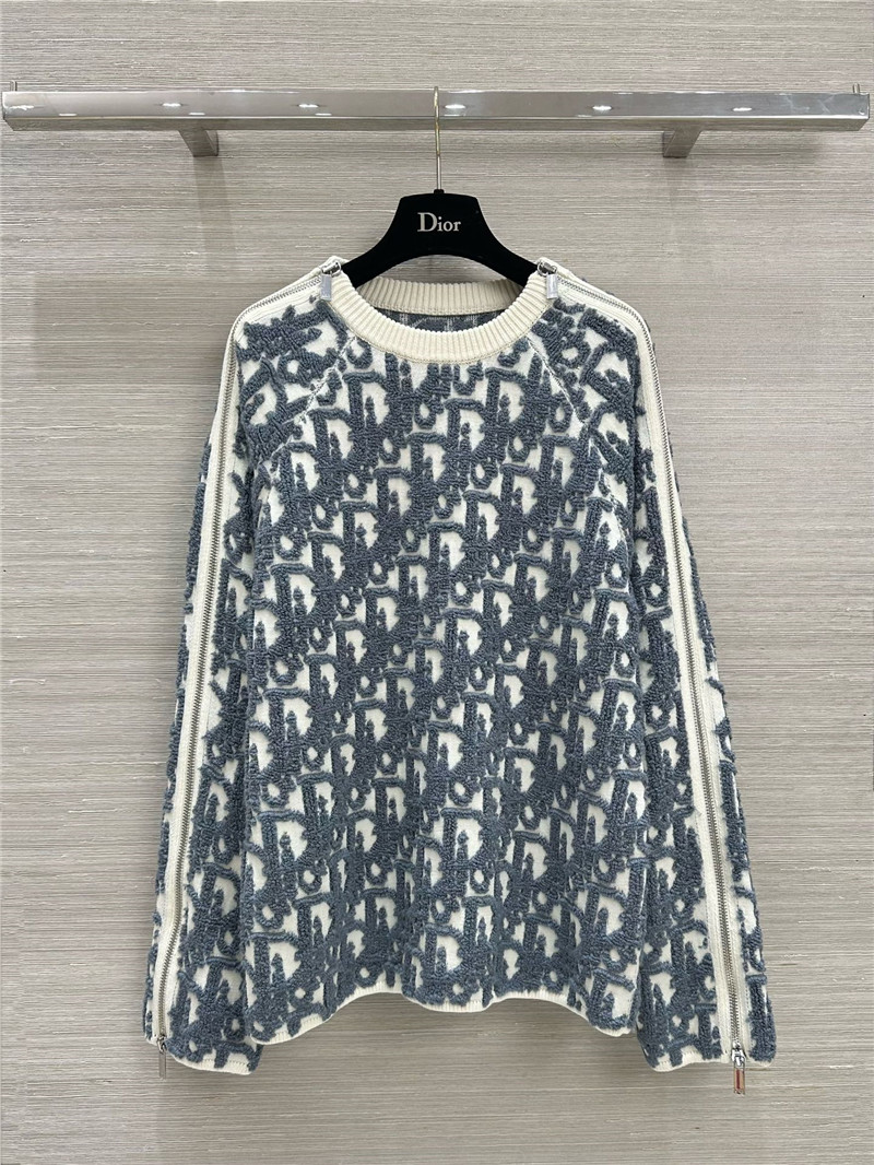 D10r monogram three-dimensional jacquard sweater replica clothes
