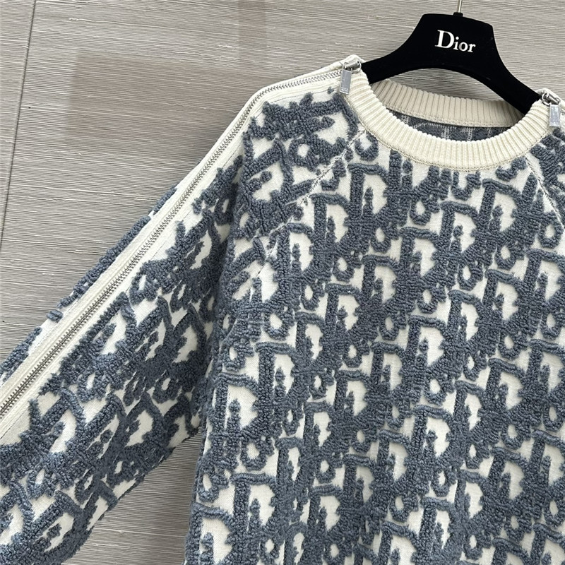 D10r monogram three-dimensional jacquard sweater replica clothes