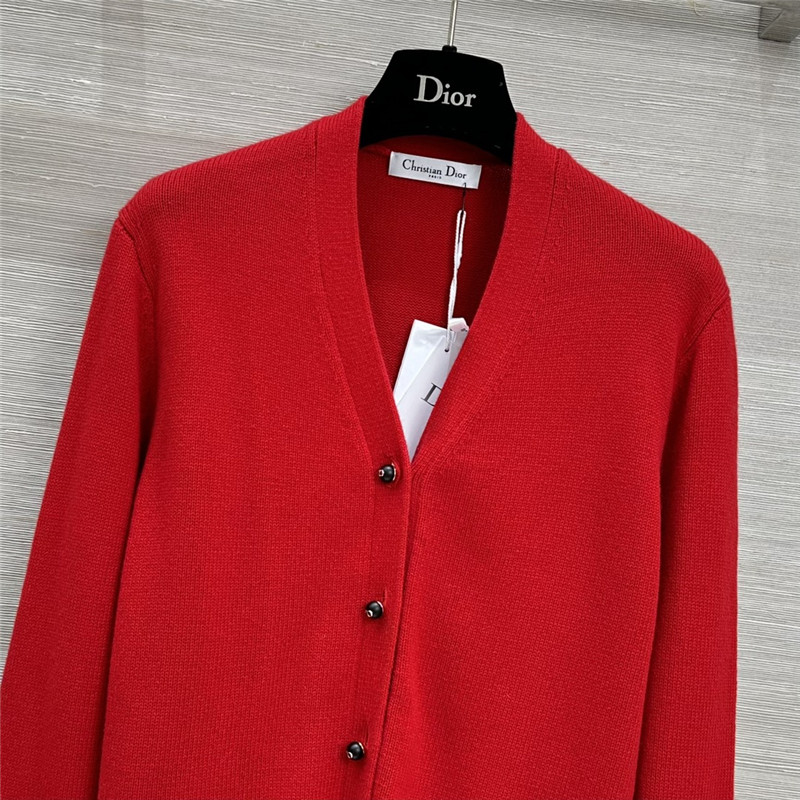 D10r red cashmere knitted cardigan replica d&g clothing