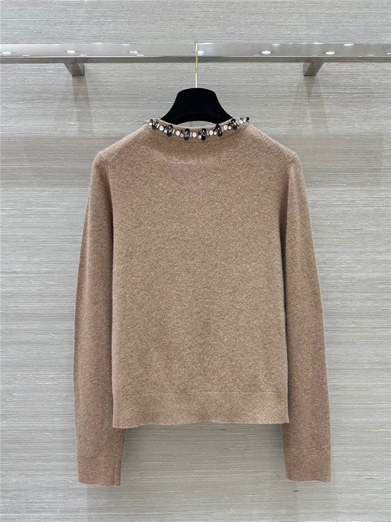 Va1e*ntin0 rhinestone collar design small cardigan replica clothes