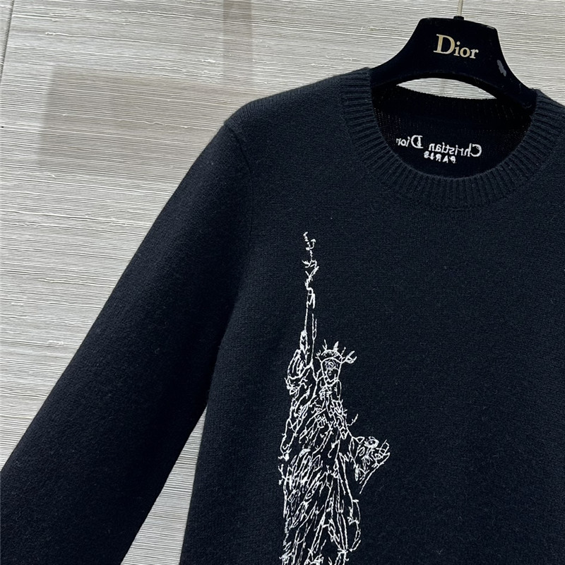 D10r embroidered cashmere sweater replica clothes