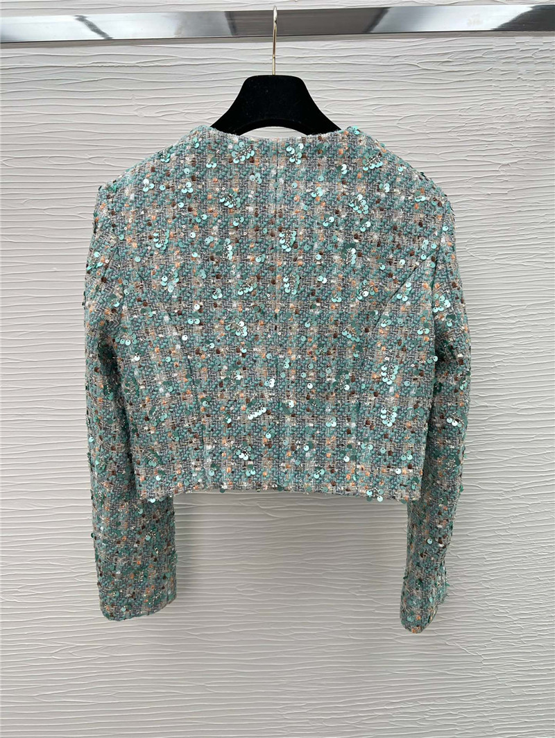 Ch**el sequined braided coat replica d&g clothing