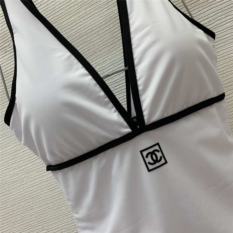 Ch**el deep v neck swimsuit replica clothes