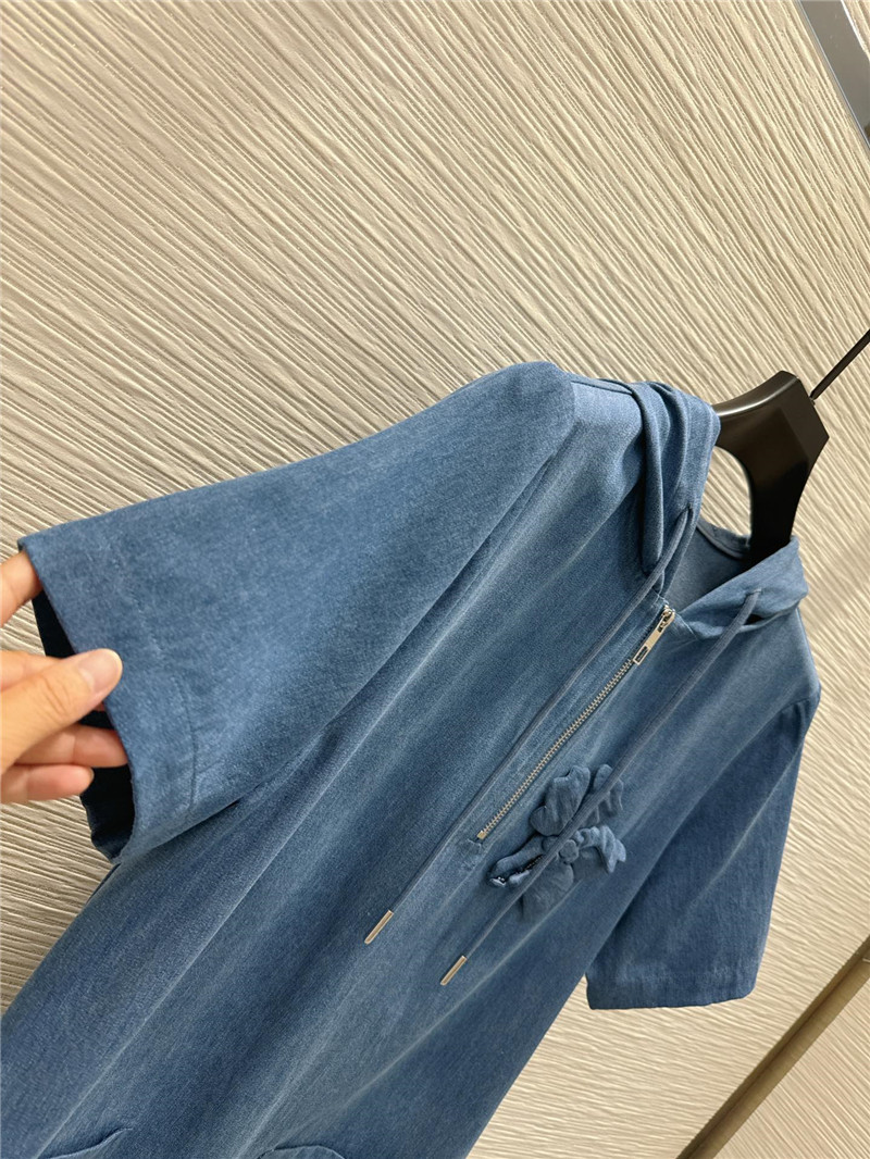 Va1e*ntin0 3d petal denim dress replica clothing sites