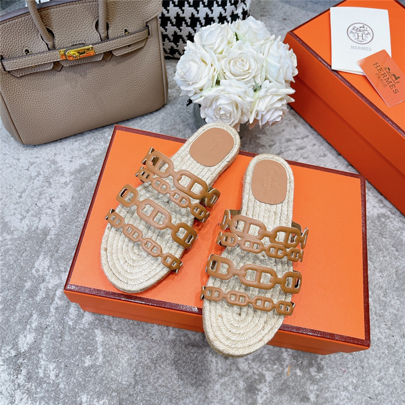 H**me5 ancone beige nappa leather espadrilles
