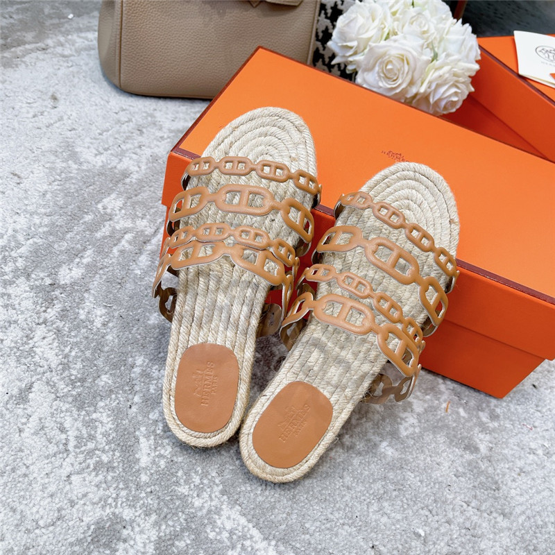 H**me5 ancone beige nappa leather espadrilles