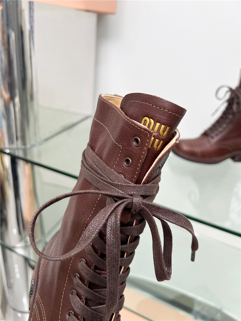 Miu Miu Lace-Up Combat Boots