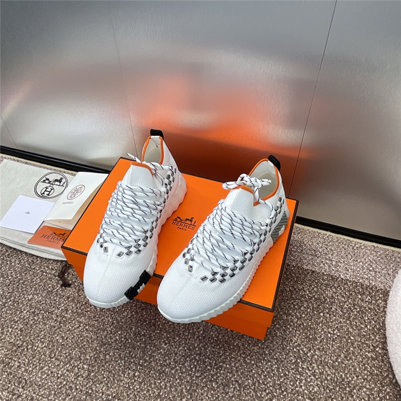 H**me5 white lace-up sneakers for women