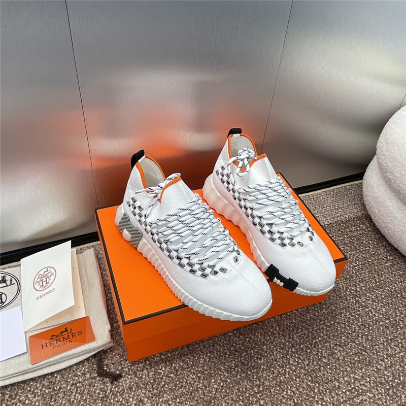 H**me5 white lace-up sneakers for women