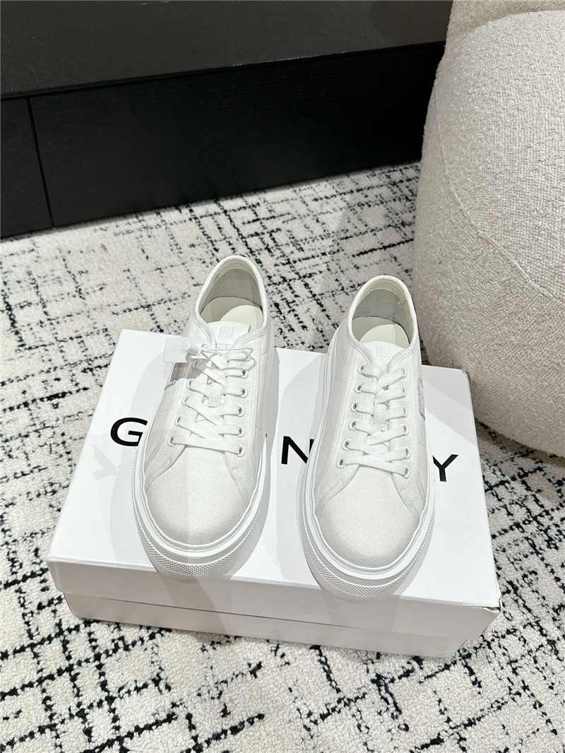 Givenchy City Canvas Platform Sneakers White