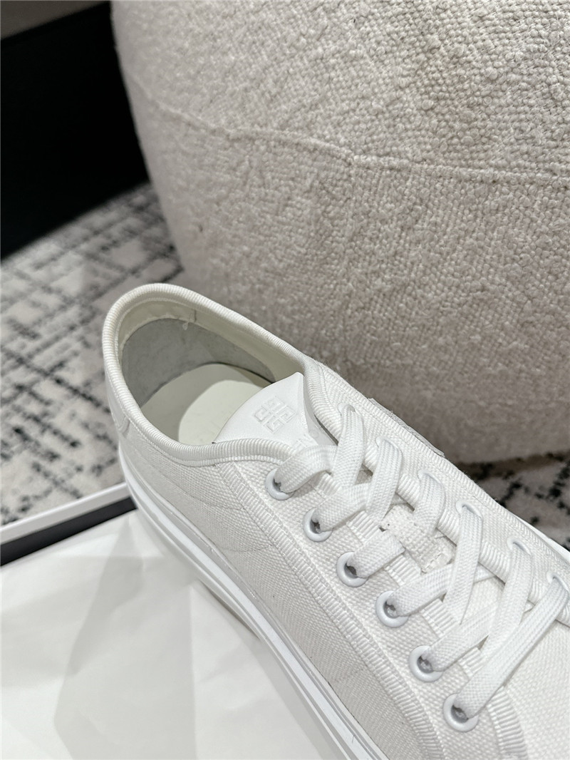 Givenchy City Canvas Platform Sneakers White