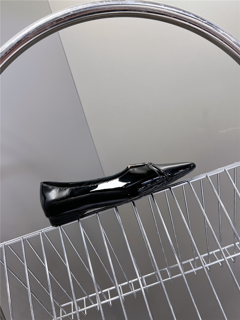 Sa1nt Lau*nt babylone ballet flats in black patent leather
