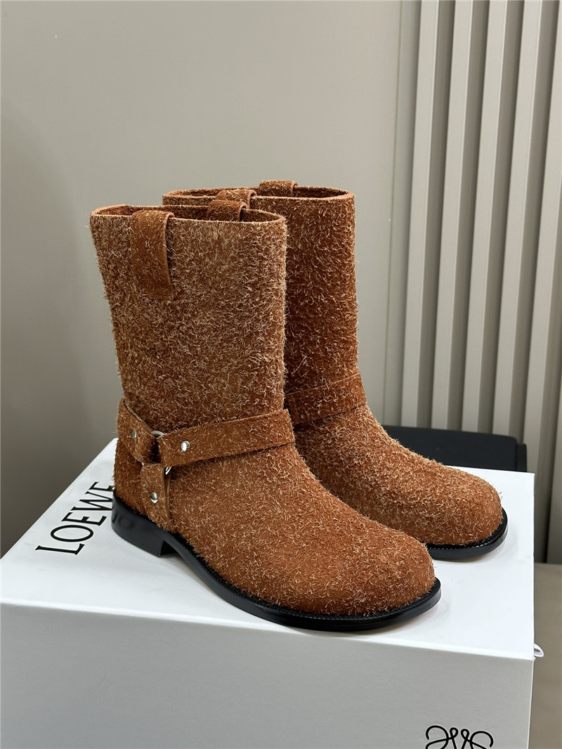 L0ew* women’s campo brushed suede biker boots