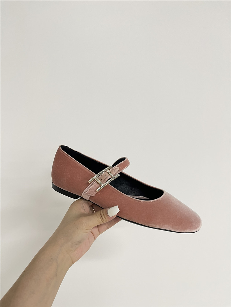 H**me5 jane ballet flats in bruyère velvet