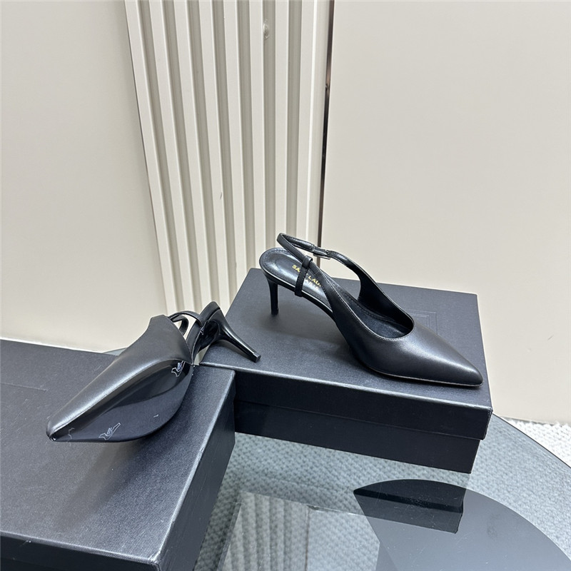 Sa1nt Lau*nt vendome slingback pumps in black calfskin