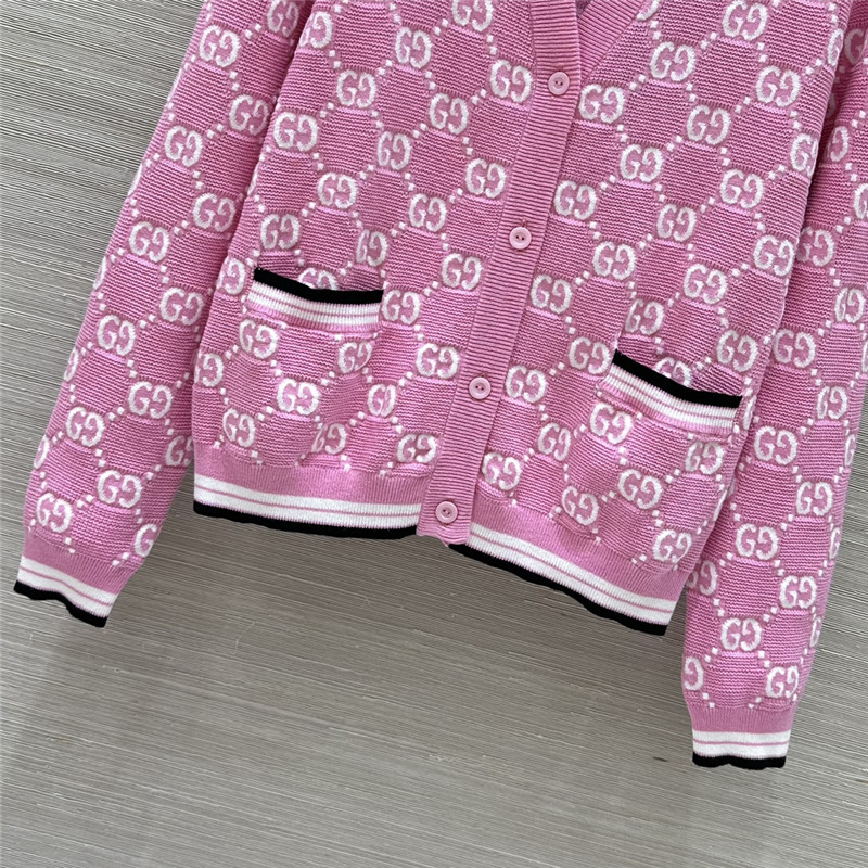 Gvc*1 all over gg knitted cardigan jacket replicas clothes
