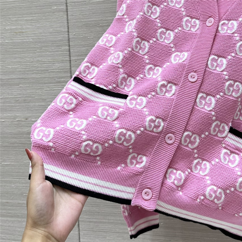 Gvc*1 all over gg knitted cardigan jacket replicas clothes