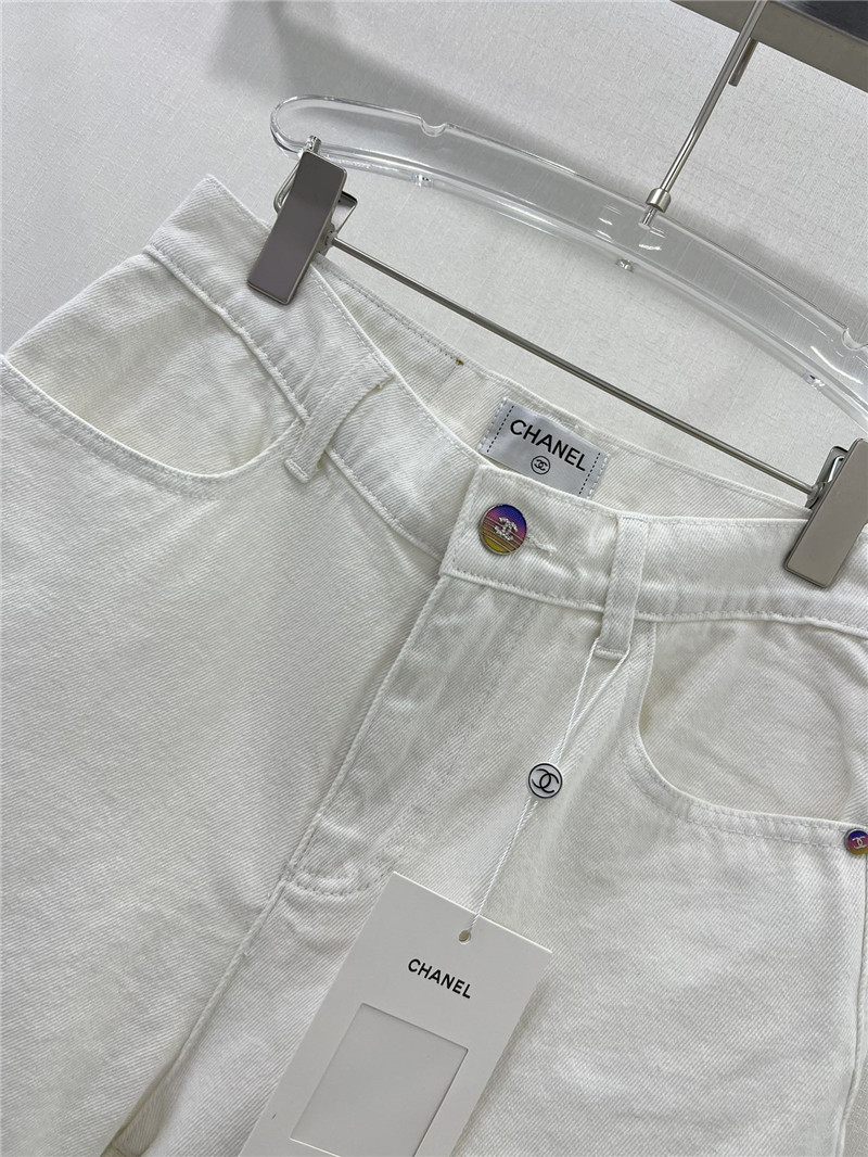 Ch**el high waist denim shorts replicas clothes