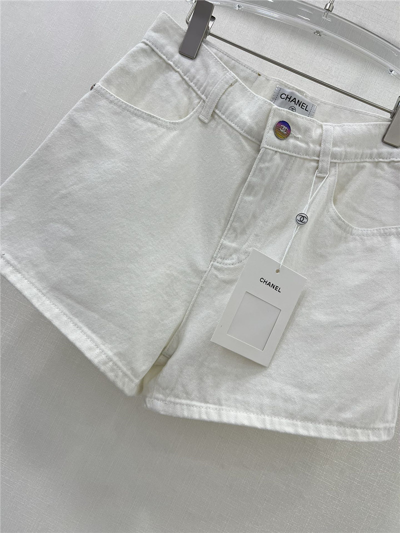 Ch**el high waist denim shorts replicas clothes