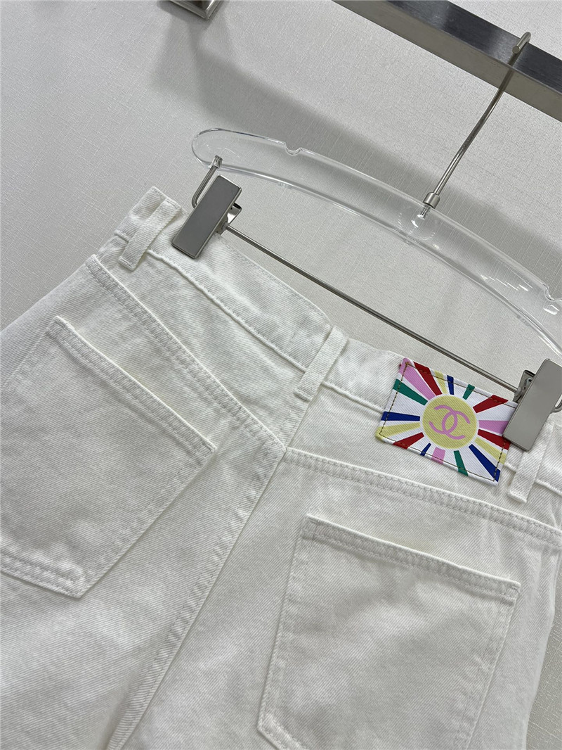 Ch**el high waist denim shorts replicas clothes