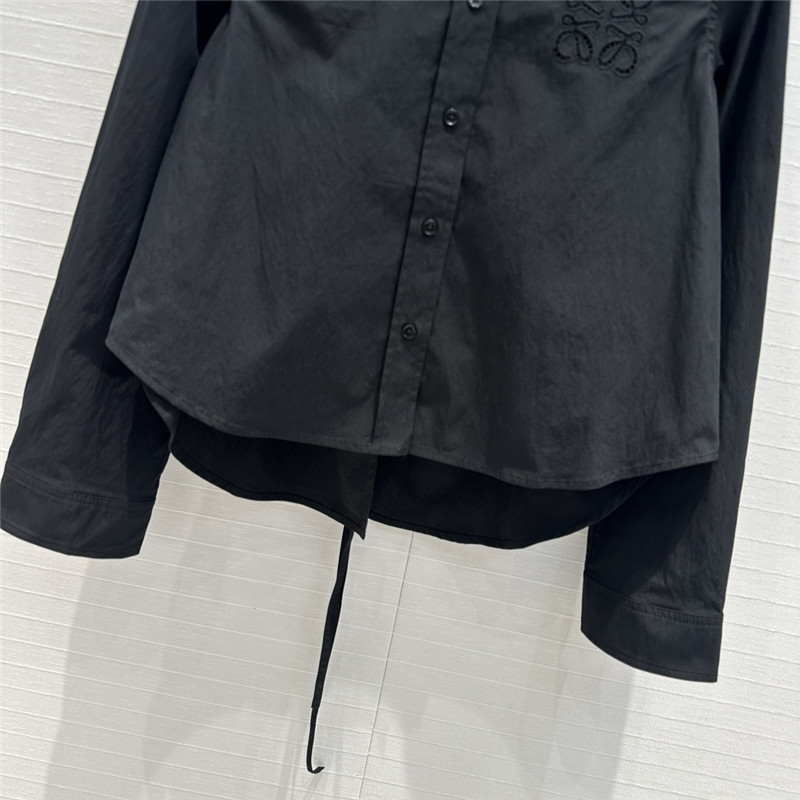 L0ew* lightweight textured cotton poplin shirt replica clothes