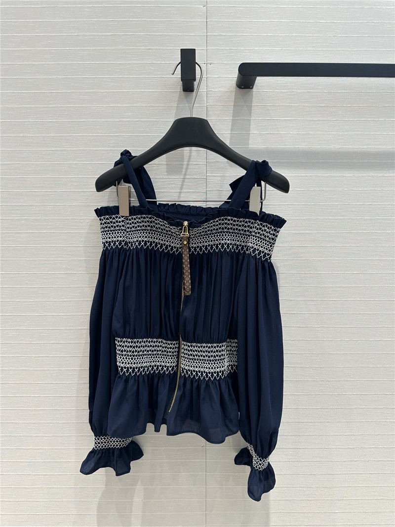 l0vis Vvtt0n lv one-shoulder tie flowing shirt replicas clothes