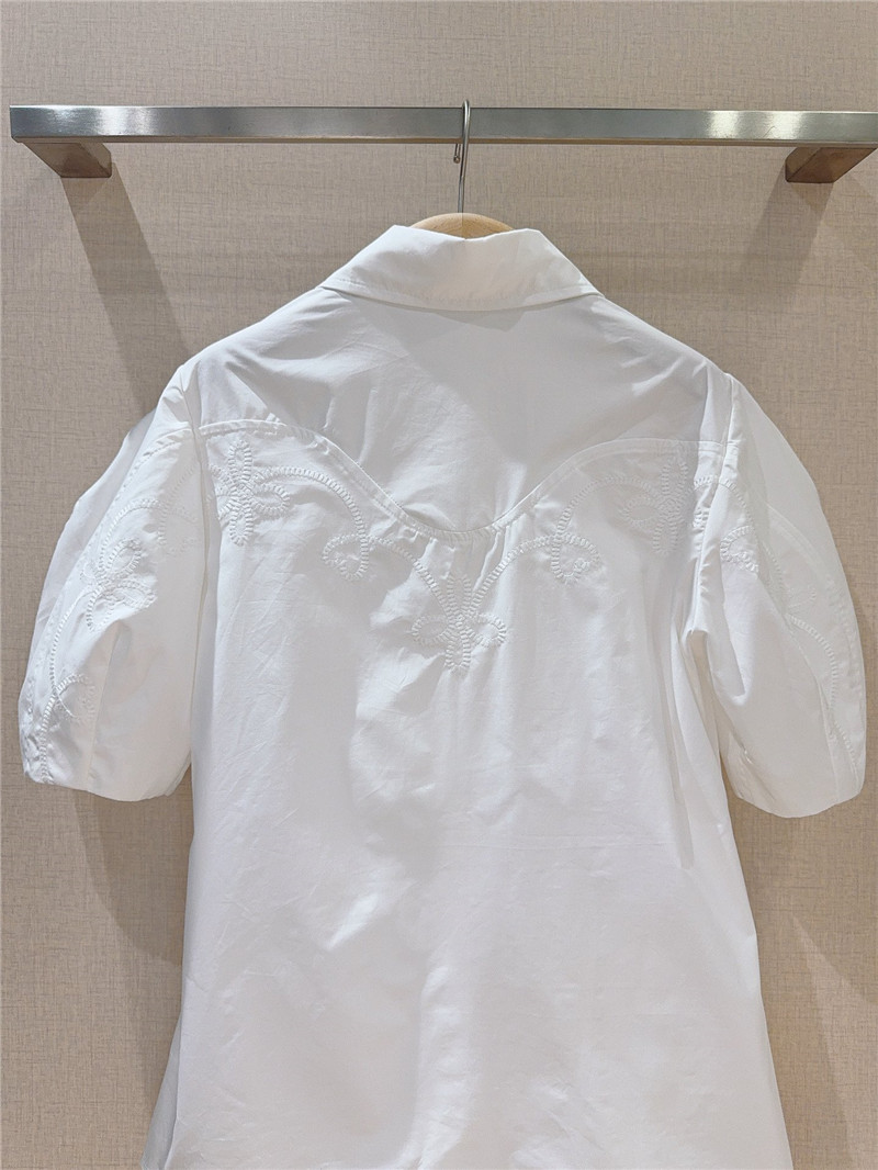 Chloé puff sleeve lapel shirt replica d&g clothing