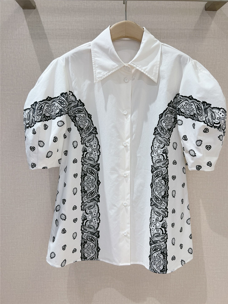 Chloé puff sleeve lapel shirt replica designer clothes