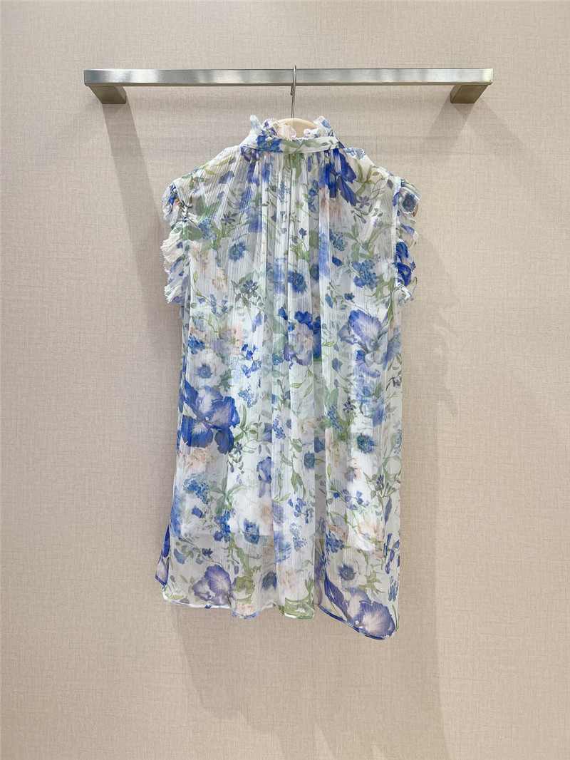 zimm floral print sleeveless shirt replica d&g clothing