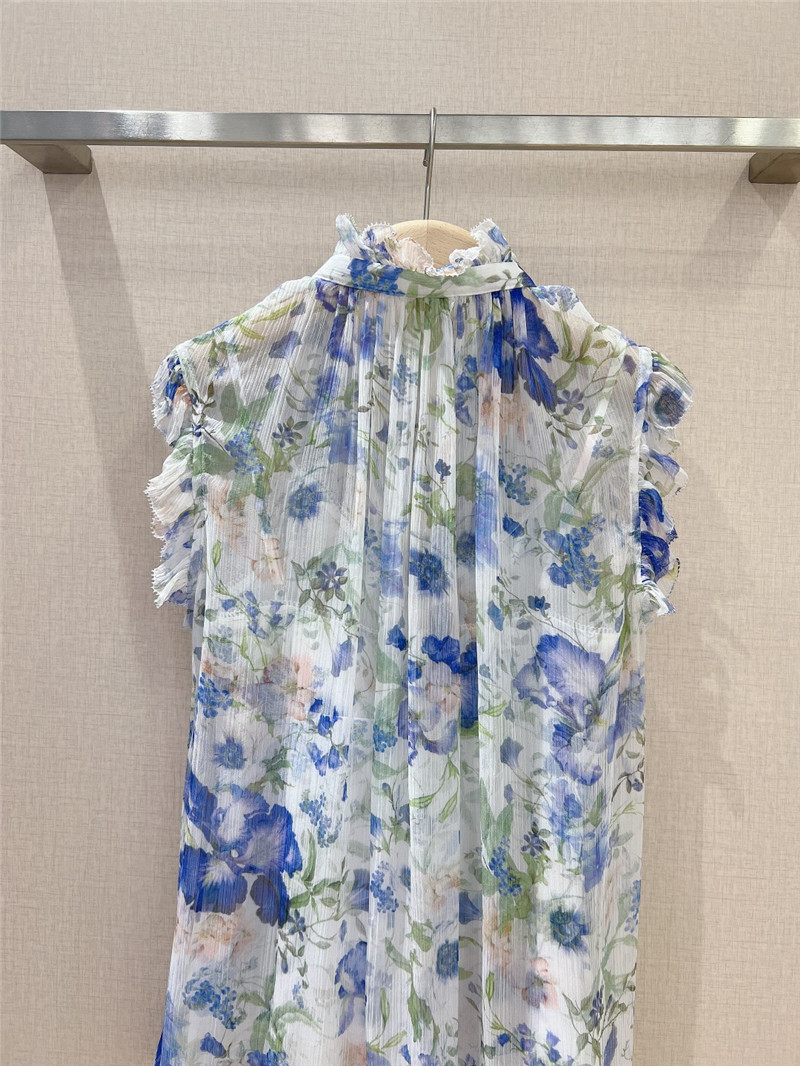 zimm floral print sleeveless shirt replica d&g clothing