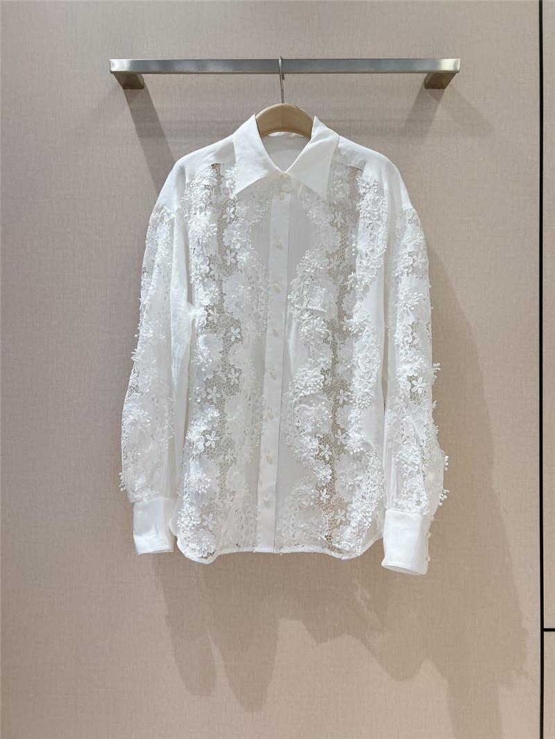 zimm lace flower style long sleeve shirt replica designer clothes