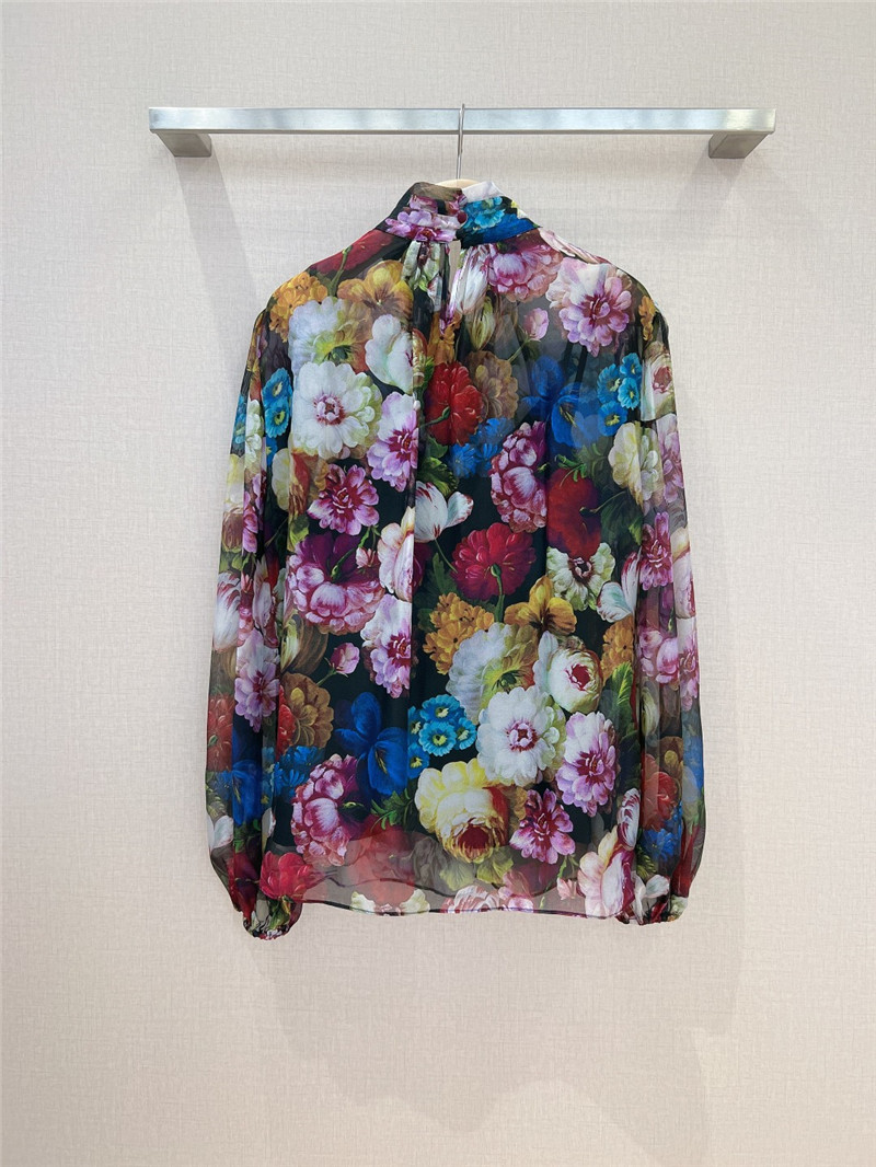 Dolce & Gabbana d&g bow flower shirt replica clothes