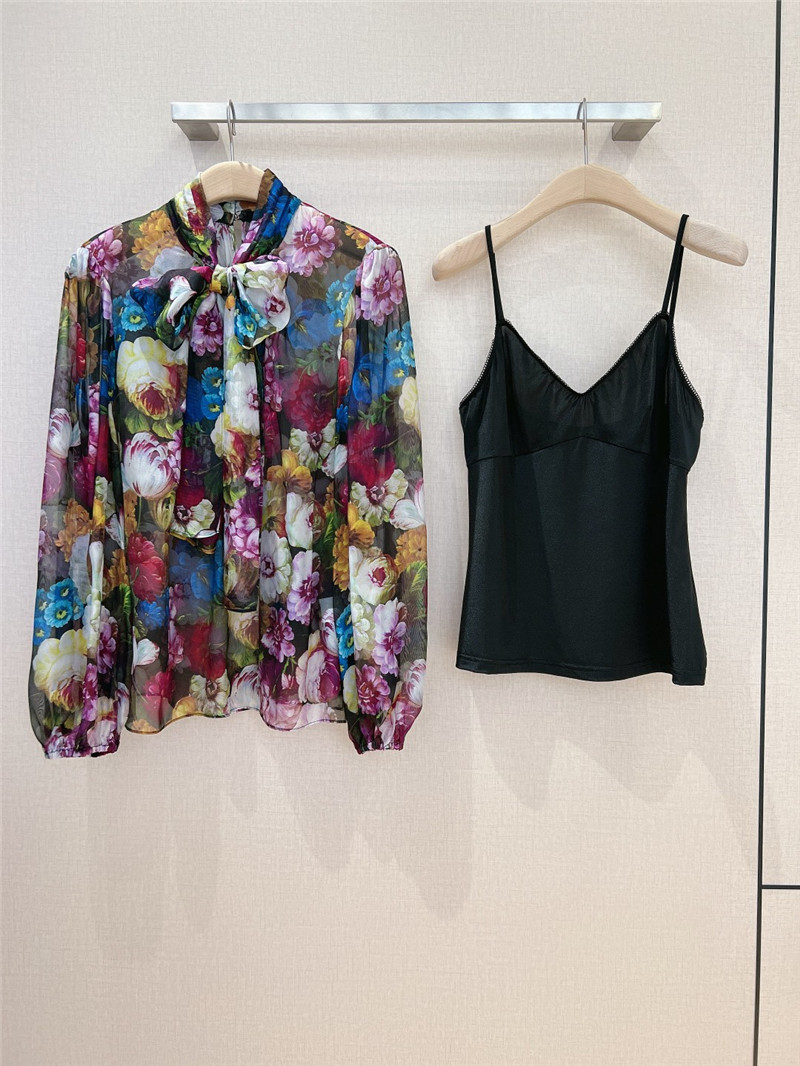 Dolce & Gabbana d&g bow flower shirt replica clothes