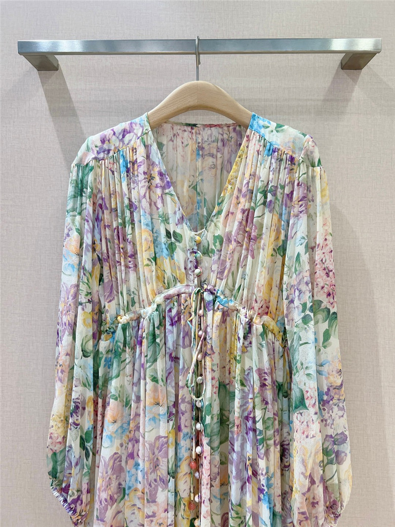 zimm mid-length sleeve long dress replica clothes