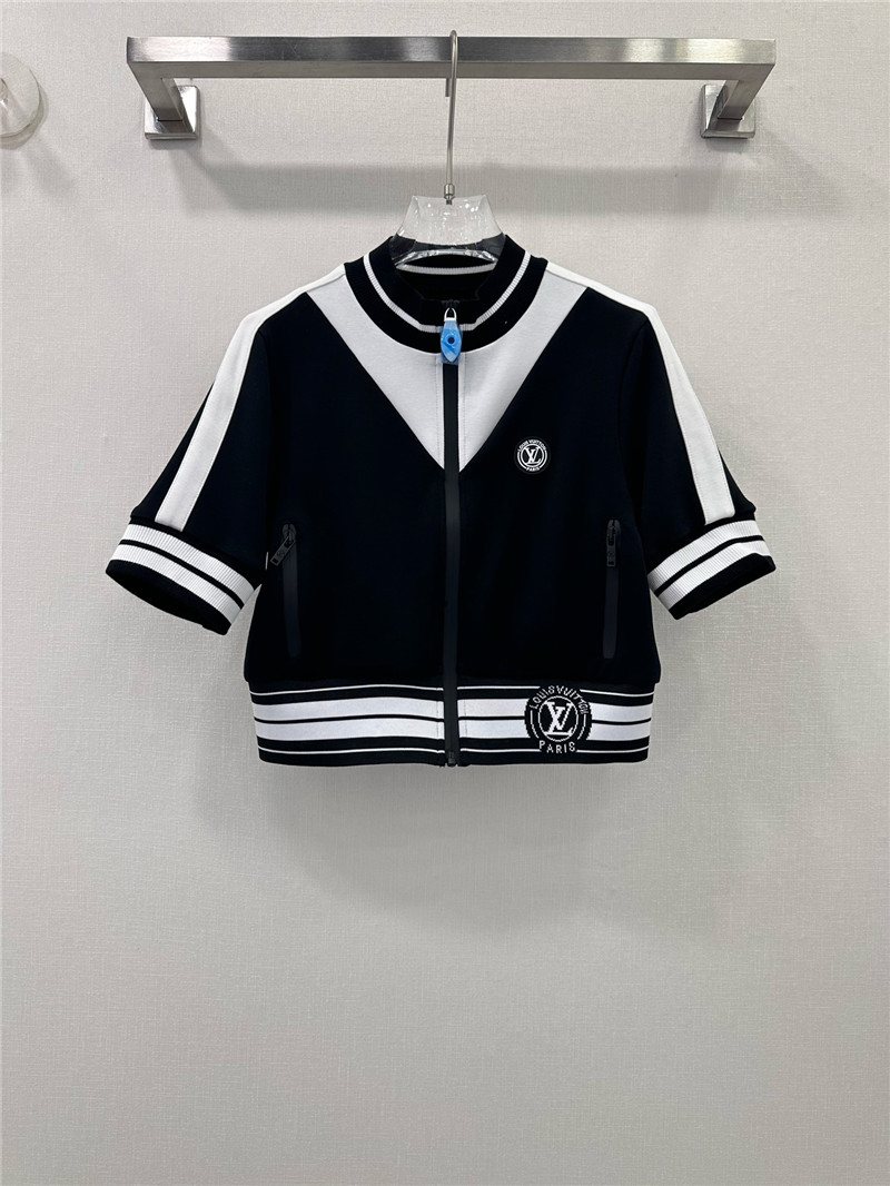 l0vis Vvtt0n lv stand collar ribbed collar short jacket replica clothing