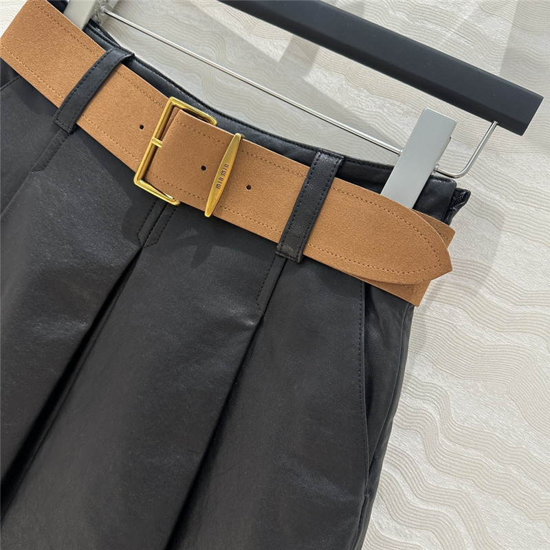M1um1u lambskin skirt replicas clothes