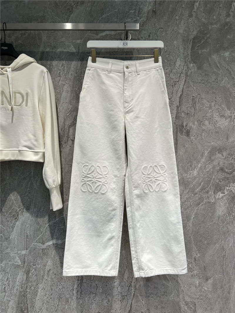 L0ew* white jeans replica designer clothes