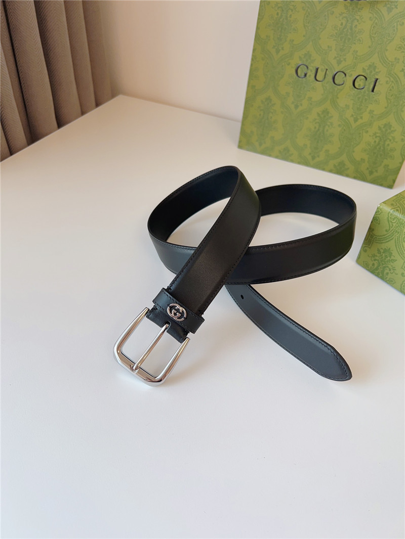 Gvc*1 black leather belt