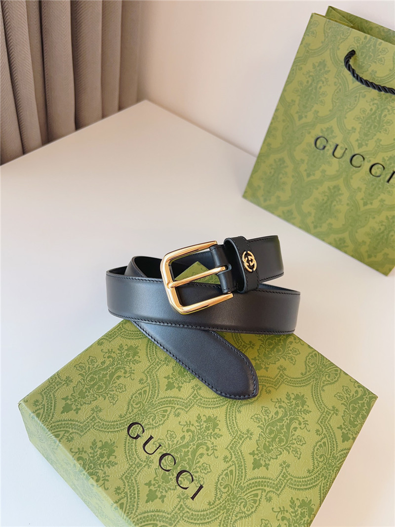 Gvc*1 black leather belt