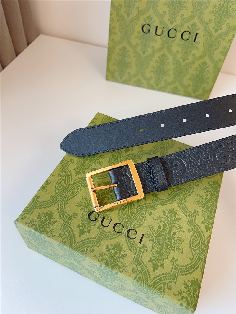 Gvc*1 black leather belt