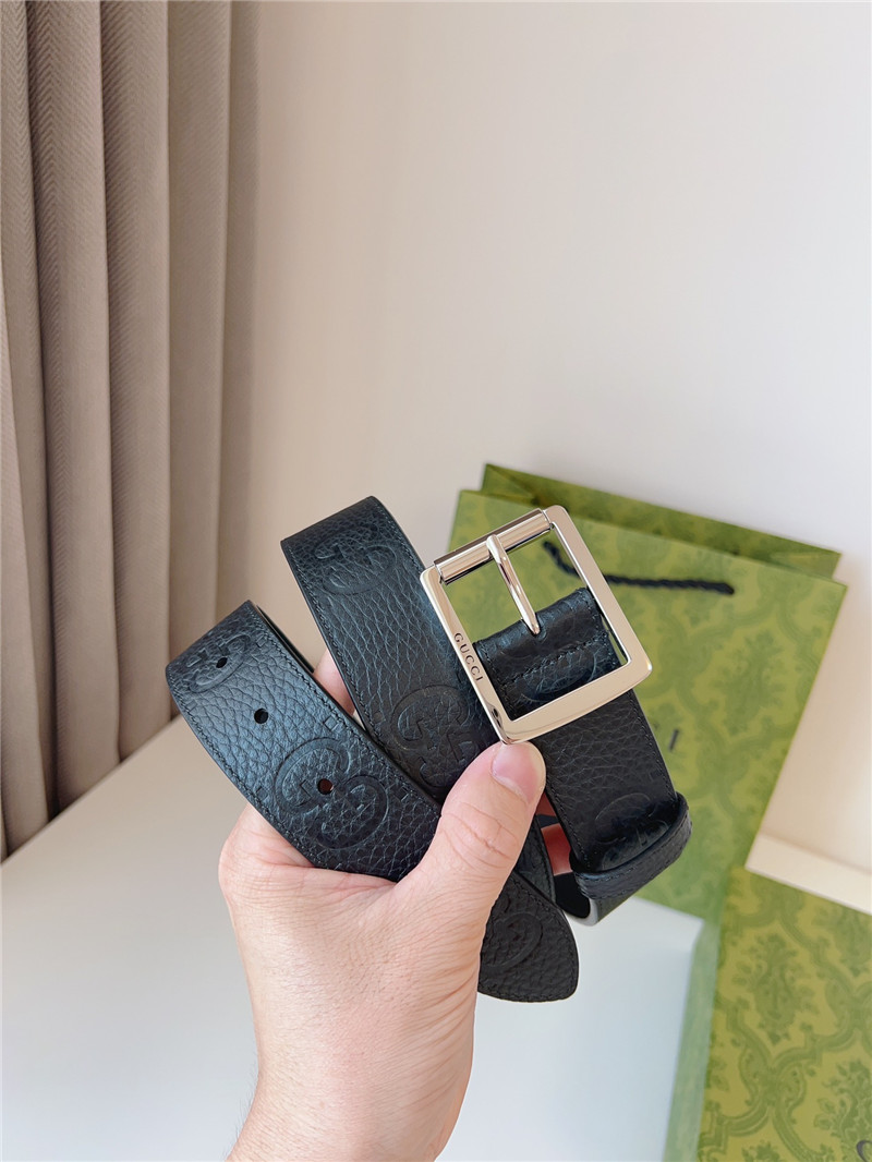 Gvc*1 black leather belt