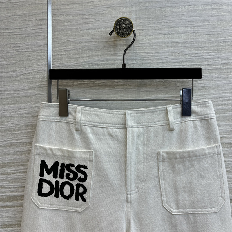 D10r front pocket letter print jeans replica clothes