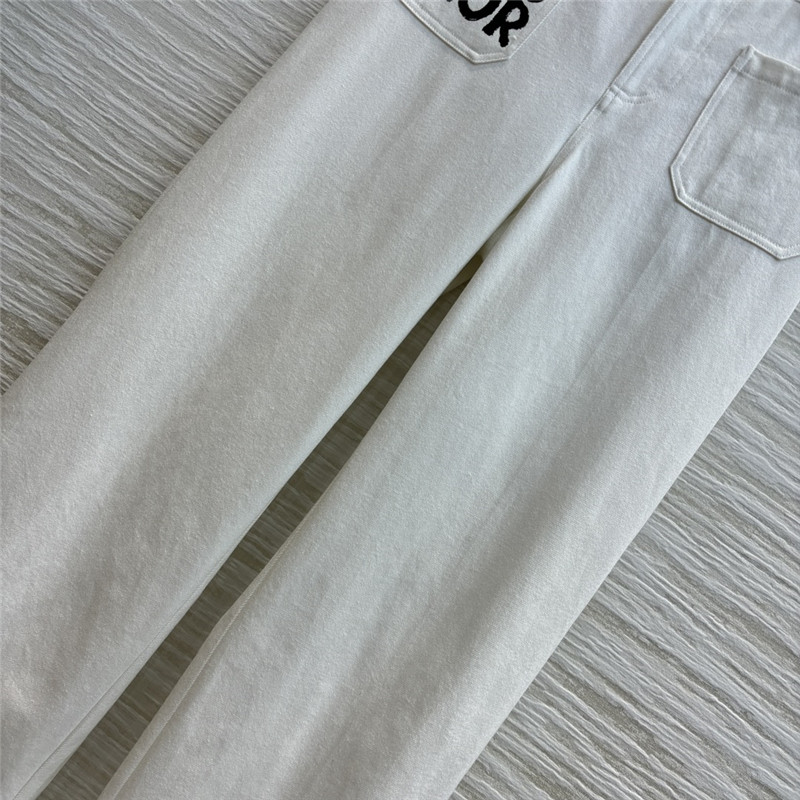 D10r front pocket letter print jeans replica clothes