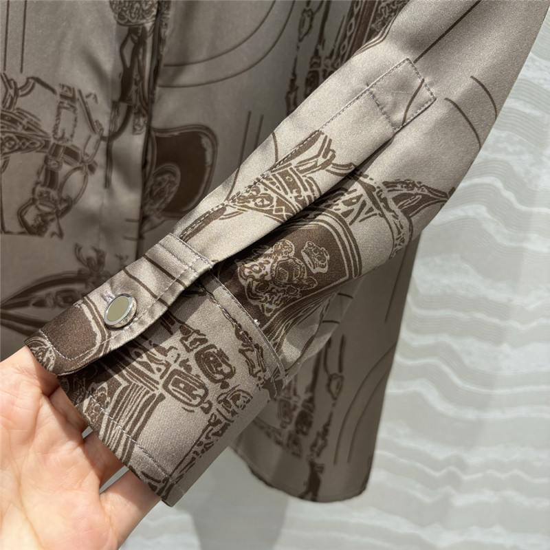 H**me5 chain and rope print silk shirt replicas clothes