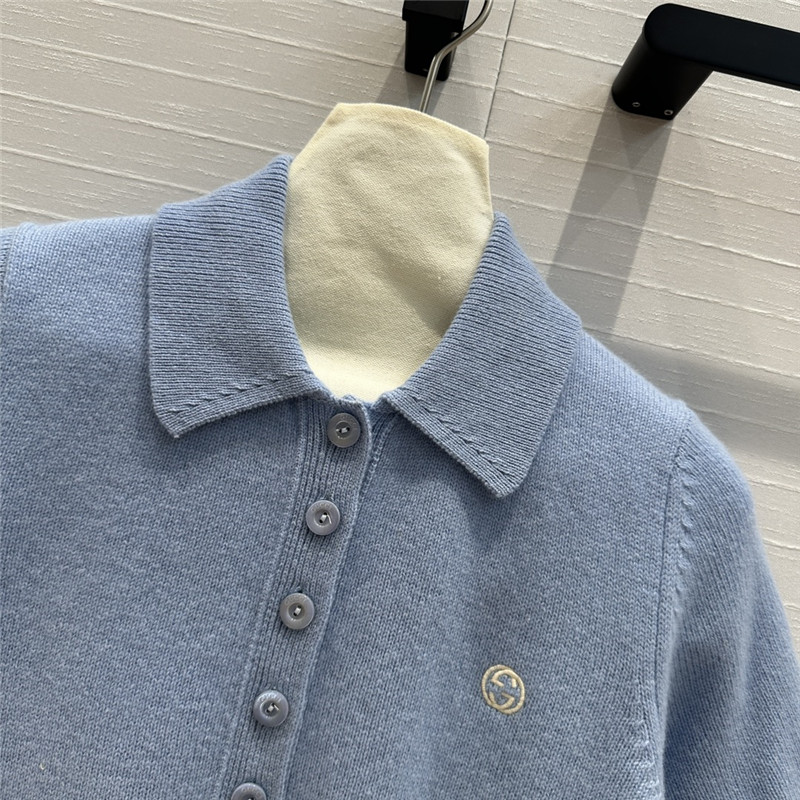 Gvc*1 polo collar short sleeve sweater replica clothing sites