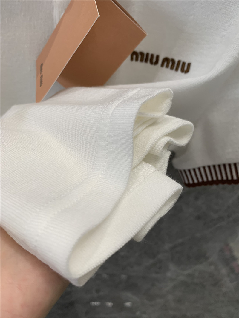 M1um1u lpolo collar short-sleeved t-shirt replica clothes