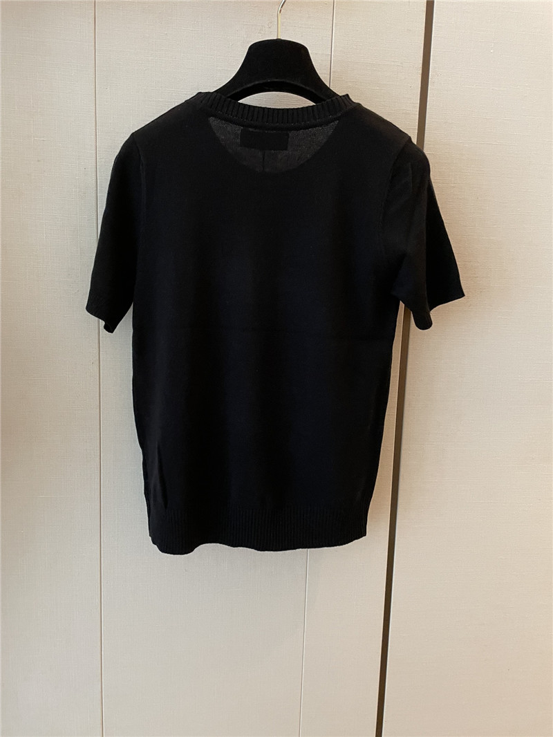 M1um1u logo short-sleeved sweater replica d&g clothing