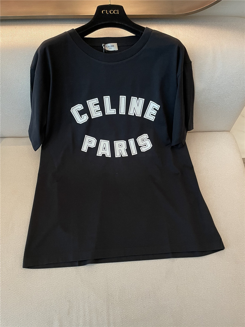 Ce1i*e printed letter short sleeve replica designer clothes
