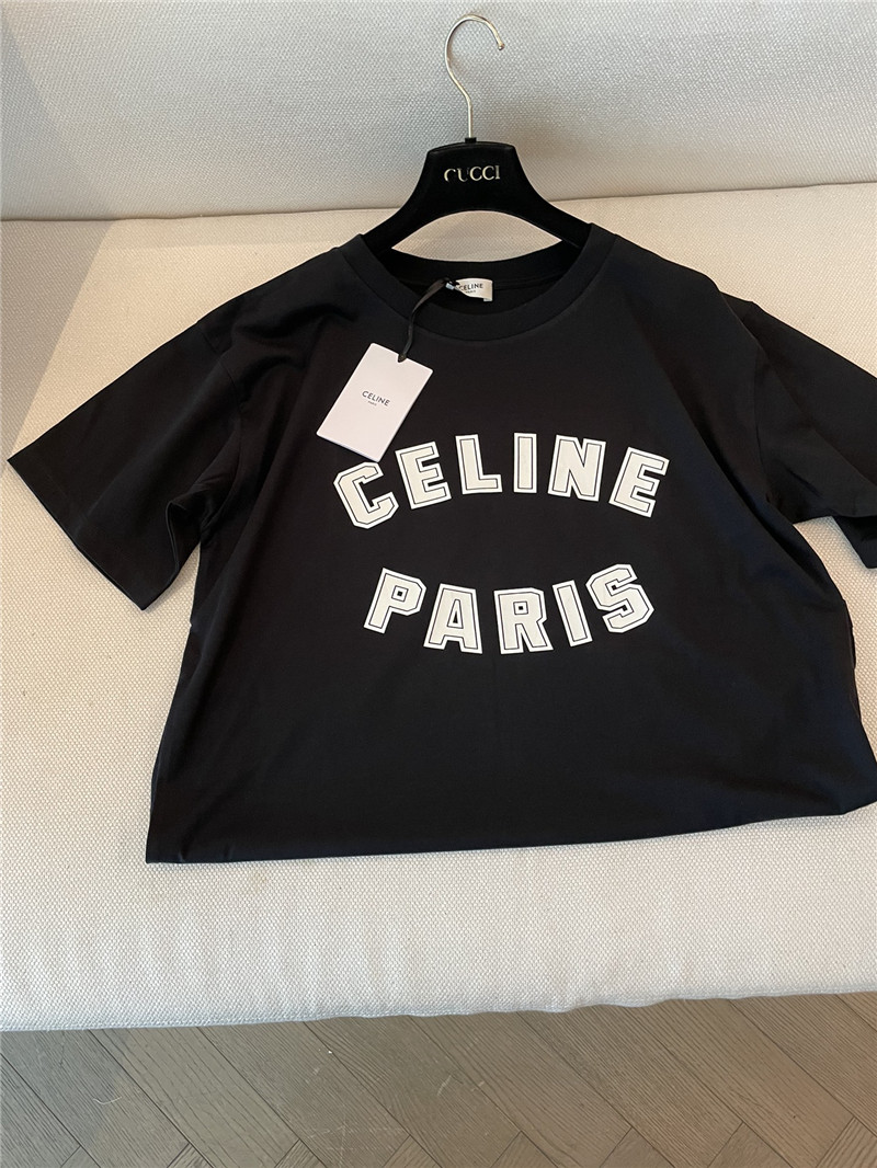 Ce1i*e printed letter short sleeve replica designer clothes